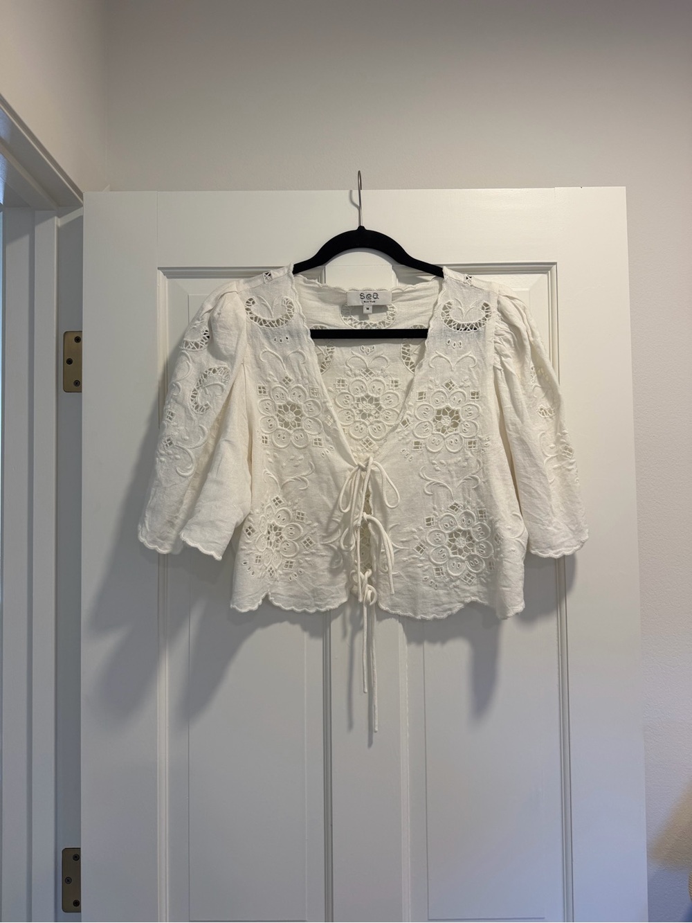 Sea New York Cream Eyelet Top - Picture 1 of 3